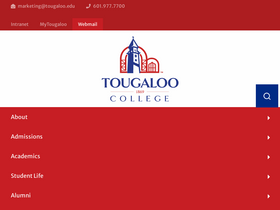 'tougaloo.edu' screenshot