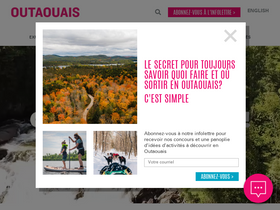'tourismeoutaouais.com' screenshot