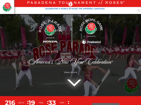 'tournamentofroses.com' screenshot