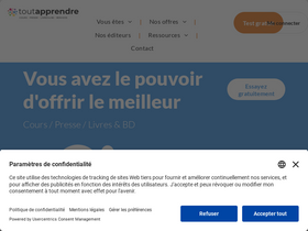 'toutapprendre.com' screenshot