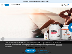 'toutelanutrition.com' screenshot