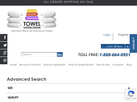 'towelsupercenter.com' screenshot