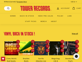 'towerrecords.com' screenshot
