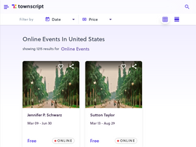 'townscript.com' screenshot