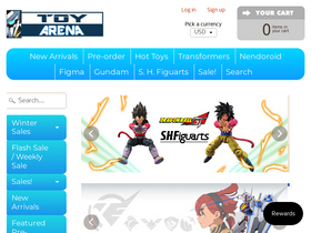 'toyarena.com' screenshot