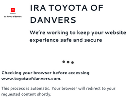 'toyotaofdanvers.com' screenshot