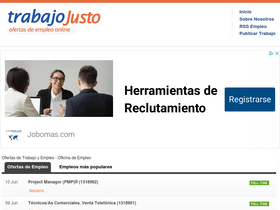 'trabajojusto.com' screenshot