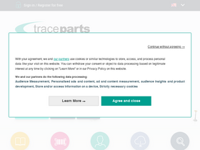 'traceparts.com' screenshot