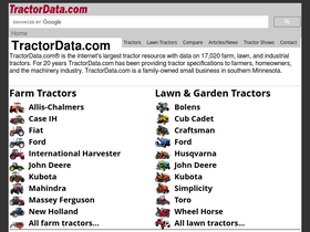 'tractordata.com' screenshot
