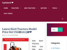 'tractorsinfo.com' screenshot