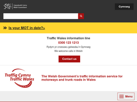 'traffic.wales' screenshot
