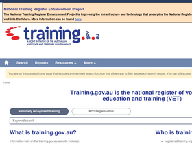 'training.gov.au' screenshot