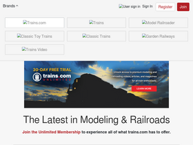 'trains.com' screenshot