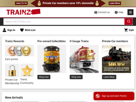 'trainz.com' screenshot