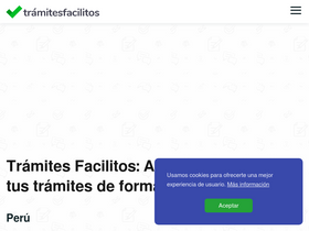 'tramitesfacilitos.com' screenshot