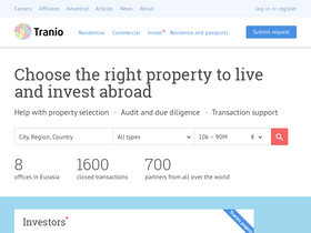 'tranio.com' screenshot