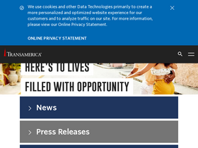 'transamerica.com' screenshot