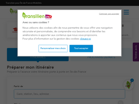 'transilien.com' screenshot