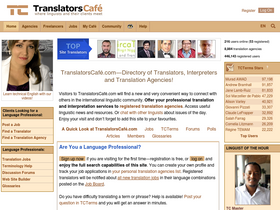 'translatorscafe.com' screenshot