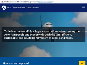'transportation.gov' screenshot
