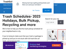 'trashschedules.com' screenshot