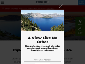 'travelcraterlake.com' screenshot