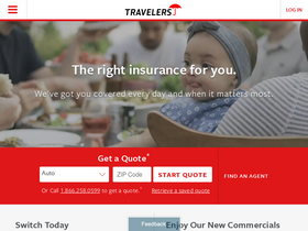 'travelers.com' screenshot