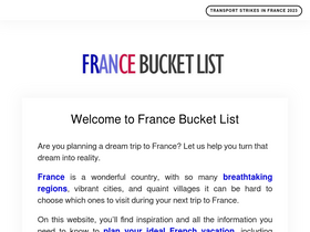 'travelfrancebucketlist.com' screenshot