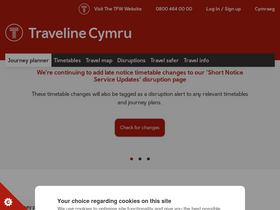 'traveline.cymru' screenshot