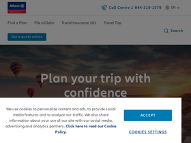 'travelinsurance.ca' screenshot