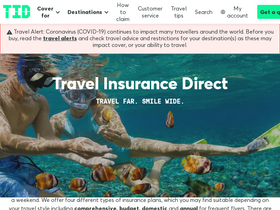'travelinsurancedirect.com.au' screenshot