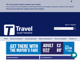 'travelsouthyorkshire.com' screenshot