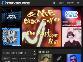 'traxsource.com' screenshot