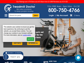 'treadmilldoctor.com' screenshot