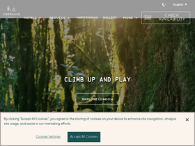 'treehousehotels.com' screenshot