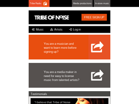 'tribeofnoise.com' screenshot