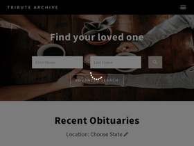 'tributearchive.com' screenshot