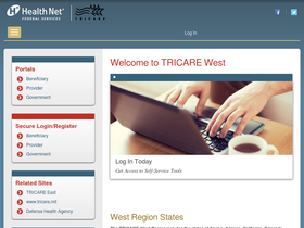 'tricare-west.com' screenshot