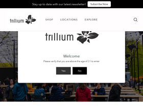 'trilliumbrewing.com' screenshot