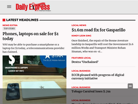 'trinidadexpress.com' screenshot