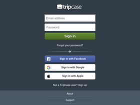 'tripcase.com' screenshot