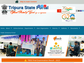 'tripura.gov.in' screenshot