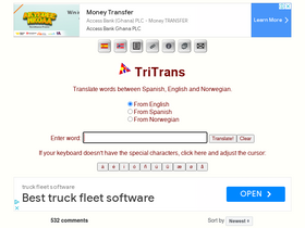 'tritrans.net' screenshot