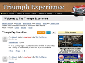 'triumphexp.com' screenshot