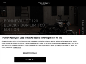 'triumphmotorcycles.com' screenshot
