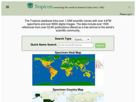 'tropicos.org' screenshot