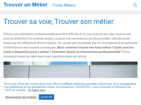 'trouver-un-metier.fr' screenshot