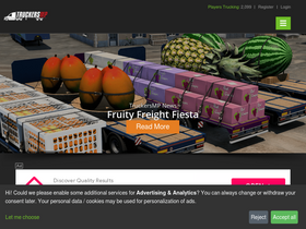 'truckersmp.com' screenshot