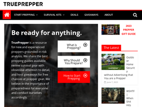 'trueprepper.com' screenshot