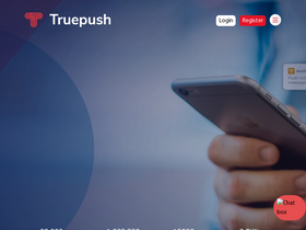 'truepush.com' screenshot